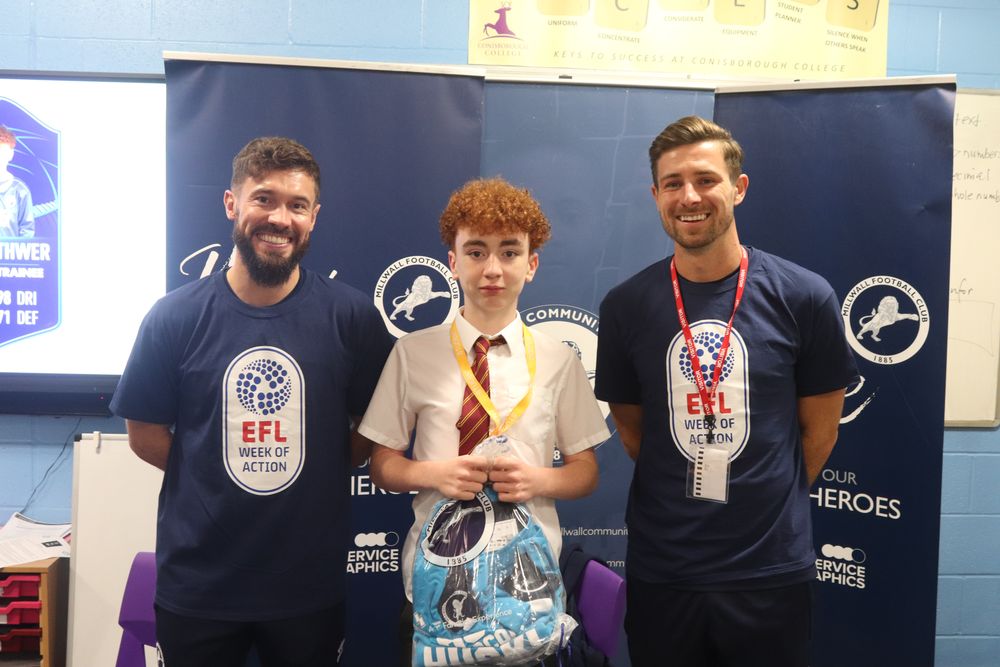 Millwall FC - Millwall duo visit Conisborough College during EFL Week ...