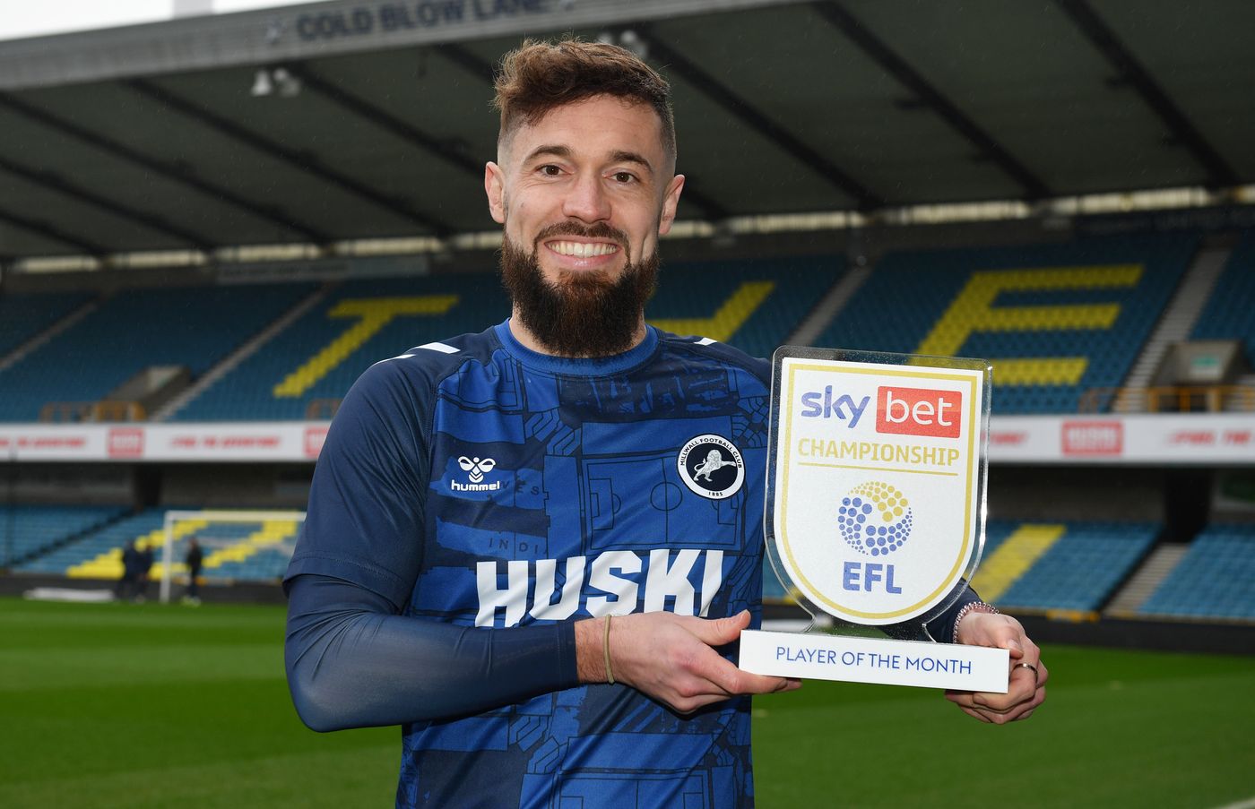 Millwall's Tom Bradshaw reacts after bagging February's Championship player  of the month - Southwark News