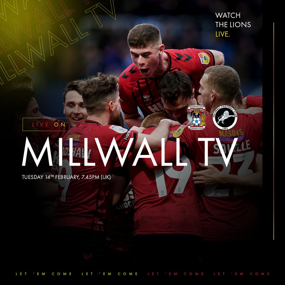 Millwall FC - Coventry City v Millwall in focus