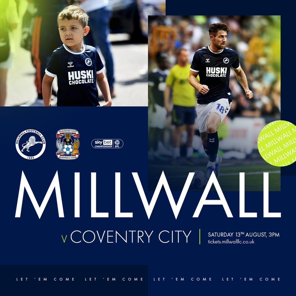 Coventry City FC - TICKETS: Millwall FC v #CCFC - Tickets are now on  priority sale to season ticket holders. More
